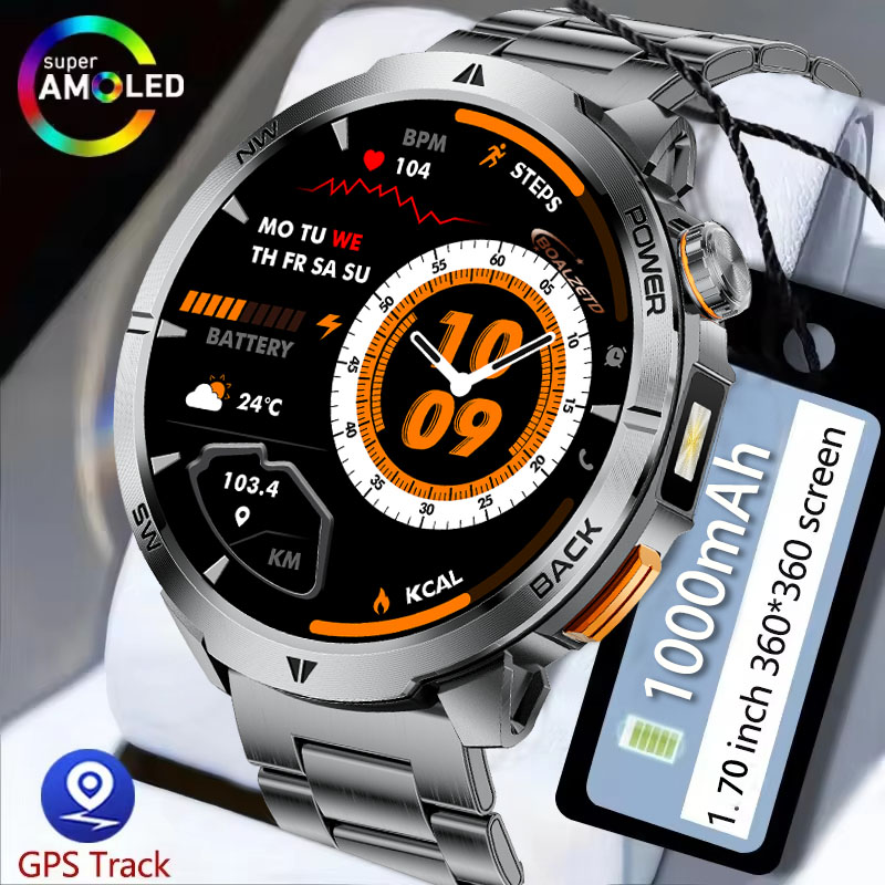 Outdoor Lighting Track - 2026 New 1000 mAh SmartWatch 1.7