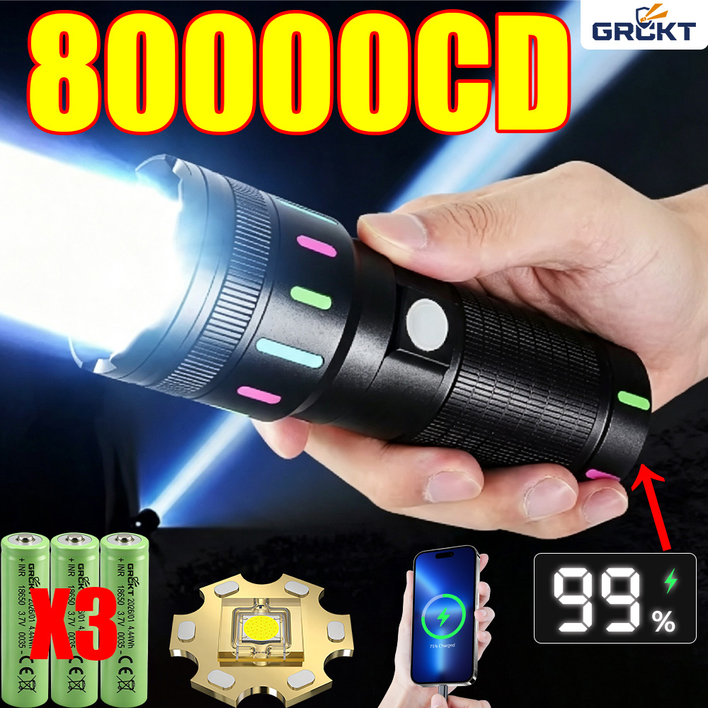 80000CD Most Powerful LED Flas - Outdoor Lighting Black review and price