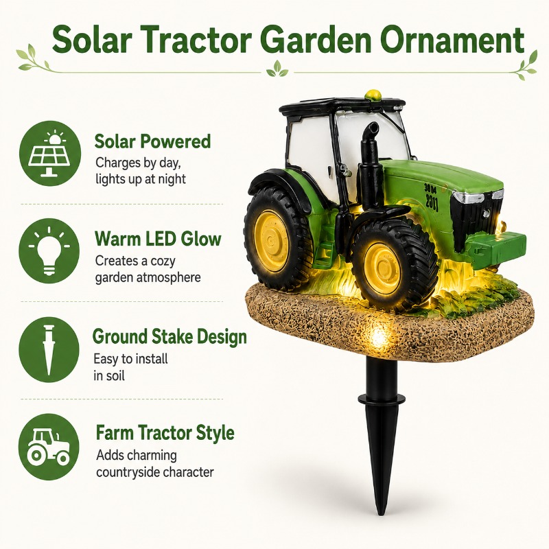 Solar Tractor Garden Stake Lig - Outdoor Lighting Effects review and price