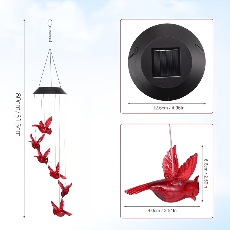 Solar-Powered Flaming Bird Win - Outdoor Lighting Waterproof review and price