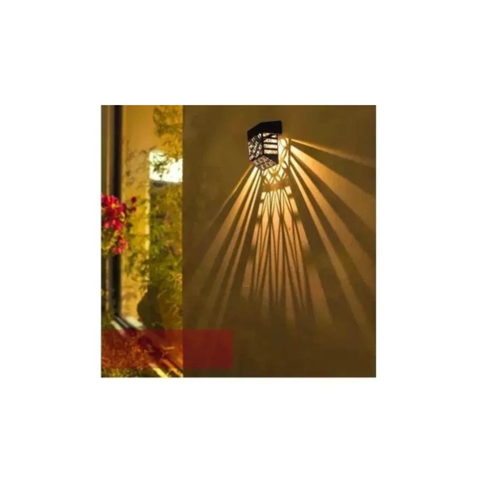 Solar Powered LED Garden Fence - Outdoor Lighting Black review and price